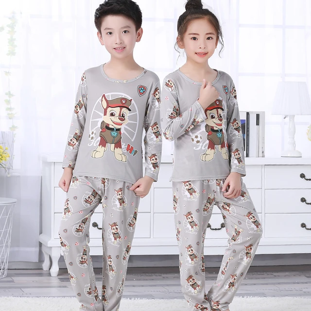 Paw Patrol Pajamas for Kids Anime Figure Chase Summer Thin Section  Long-Sleeved Suit Cute Cartoon Loungewear Boys Girls Gifts - AliExpress