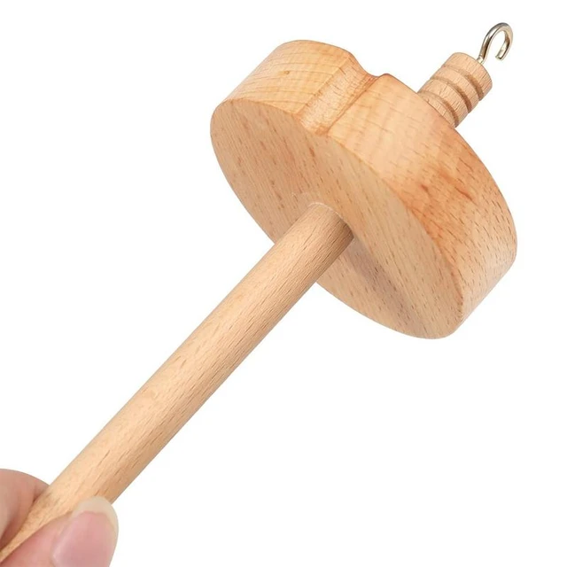 Drop Spindle Top Whorl Yarn Spinner For Crocheting Spin Spinning Wheel For  Yarn Making Hand Carved Wooden Spindle Tool Durable - AliExpress