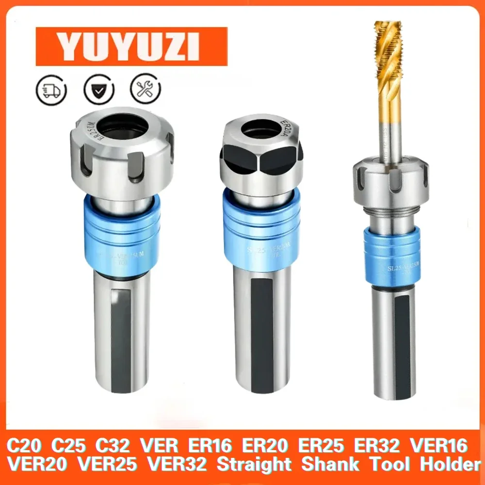 C20 C25 C32 VER ER16 ER20 ER25 ER32 VER16 VER20 VER25 VER32 Straight Shank Tool Holder Retractable Tapping Floating Tool Holder