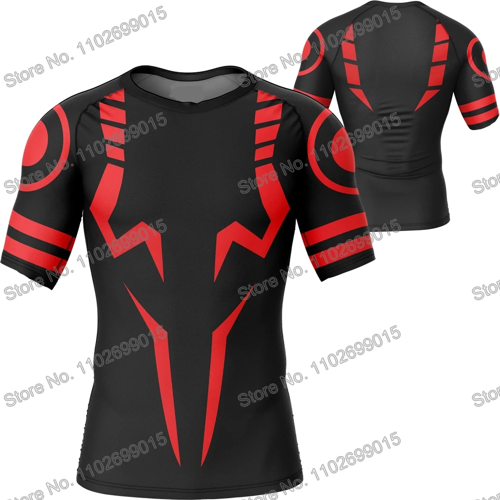 Jujutsu Kaisen Surfing Clothing Swimsuit Men Rash Guard Short Sleeve UV Protection Diving Summer UPF 50+ Beach Tights Women Surf