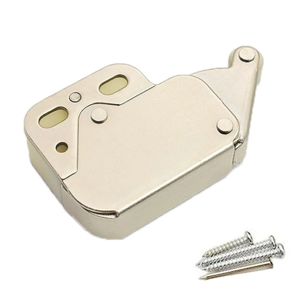Cabinet Door Lock Cabinet Locks Automatic Spring Rebound Bump Bead Push Type Mini Latches Cabinet Wardrobe Furniture Safety