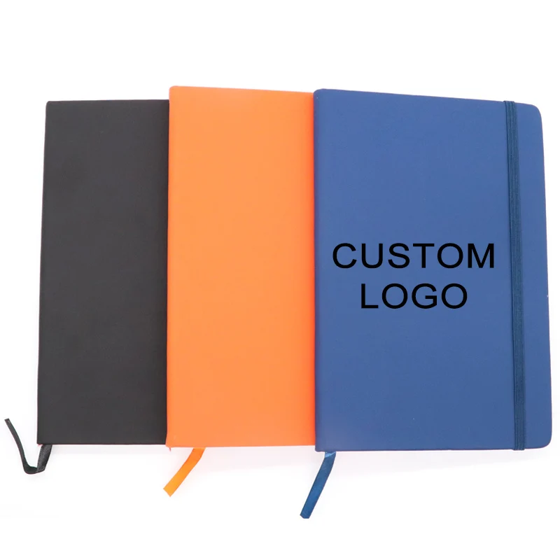 

Customized product.Cheap Promotional Hardcover A5 Size Pu Leather Custom Notebook With Logo