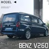 1:32 Benzs V260 MPV Alloy Car Model Diecast Metal Toy Vehicle Car Model Sound and Light Collection Childrens Toy Gift F178 3