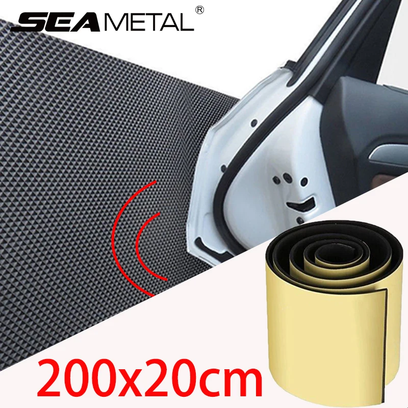מגן דלת לרכב SEAMETAL 200X20cm גומי סטיילינג לרכב מגן קיר בטיחות חניה שפתיים מגן חיצוני