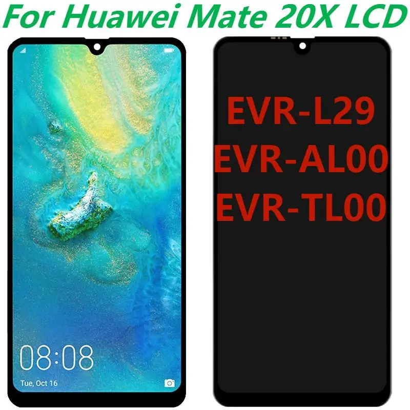 

TFT-экран для Huawei Mate 20 X EVR-TL00 AL00 EVR-L29 ЖК-дисплей сенсорный экран дигитайзер в сборе запасные части 100% протестирован