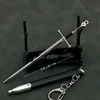 12cm Aragorn Narthil Sword Keychains Medieval Weapon Metal Katana Samurai Sword Keychain Ornaments Gifts Toys for Boys Collects 1