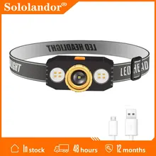 

Zoomable Built-in Battery Camping Powerful XPE LED Headlamp COB USB Rechargeable Headlight 4 Modes Flash Torch Head Lamp Lantern