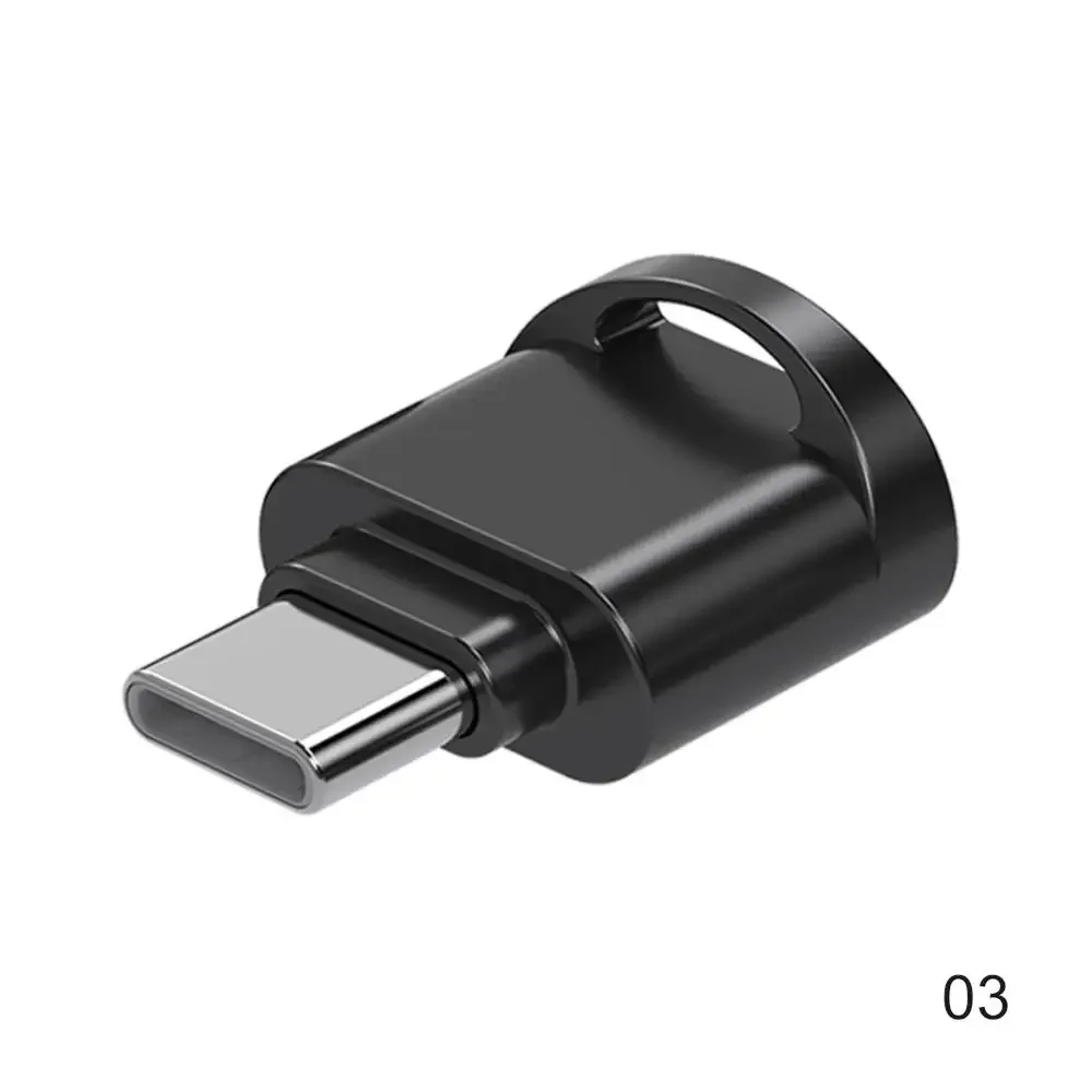 Portable Mini Card Reader USB Type-C OTG Adapter with Micro SD/TF Support