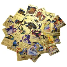 

2022 HOT 54pcs Pokemon Cards Metal Card V Card PIKACHU Charizard Golden Vmax Card Kids Game Collection Cards Christmas Gift