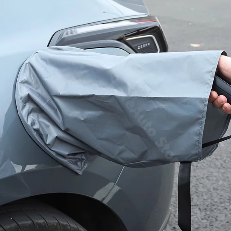 For Zeekr 001 Car Charging Port Rain Cover Fast and Slow Charging Port Vehicle Rain Waterproof Cover car charging port cover