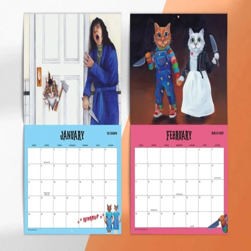 Scaredy Cats 2024 Monthly Calendar Approx. 21x29cm Horror Movie Cat Monthly Calendar Planning 12 Months Wall Calendar - AliExpress Scaredy Cats 2024 Monthly Calendar Approx. 21x29cm Horror Movie Cat Monthly Calendar Planning 12 Months Wall Calendar - AliExpress