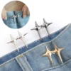 Reusable Waist Buttons Alloy Star Brooches Pins Clip Adjustable Snap Fastener Jeans Detachable Reduce Waist Buckle Tightener 1