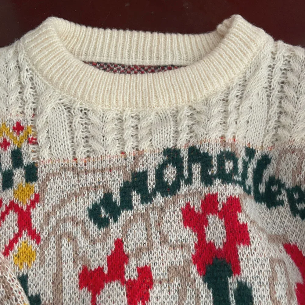 Men's Y2K Autumn Knitted christmas sweater Couple Luxury Sweatshirt Knitwear Pullover Winter Korean Clothes Style 2023 For Men