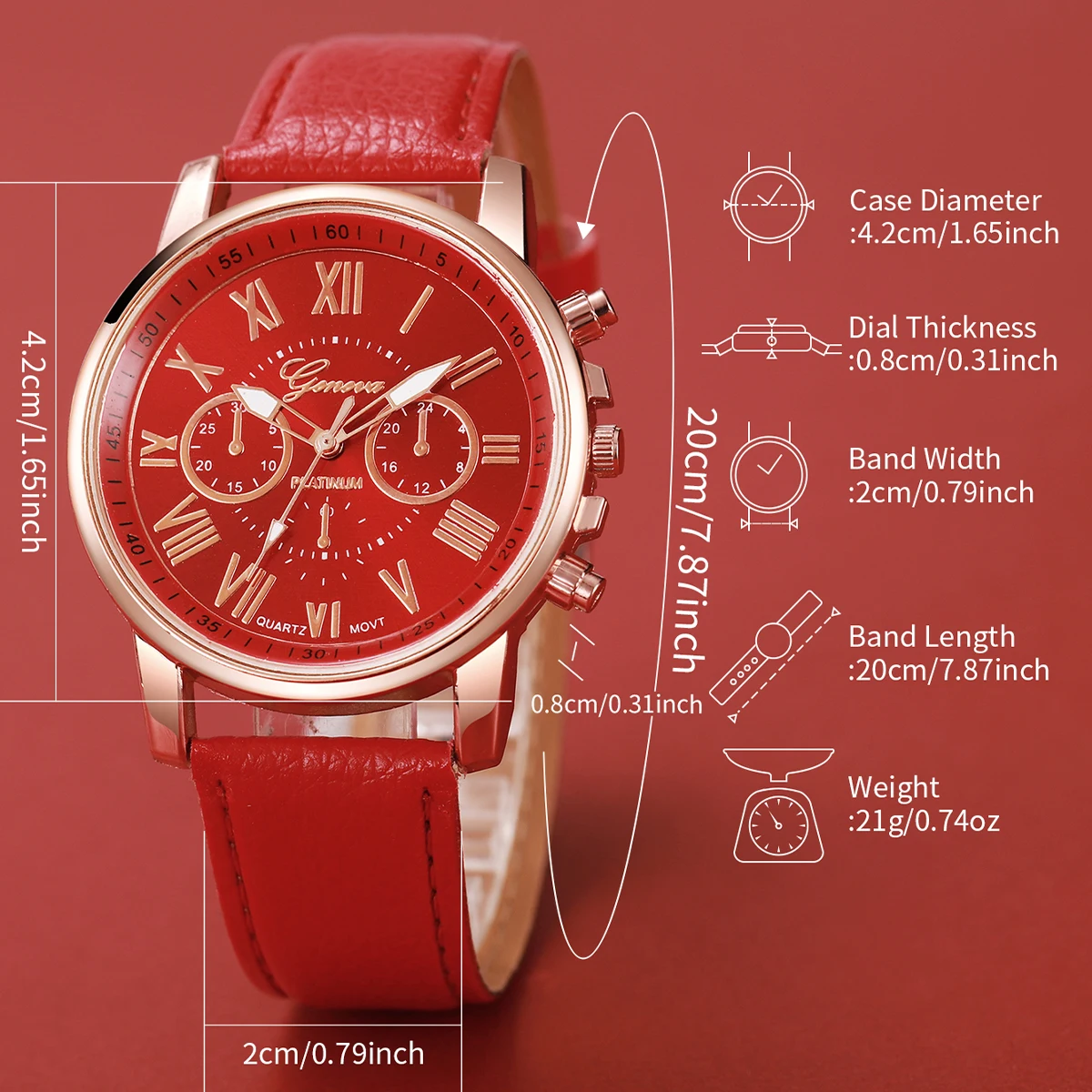 5pcs/set Fashion Women's Luxury Watch Set Bohemian Casual Retro Women's Quartz Watch with Jewelry Set (Box Not Included)