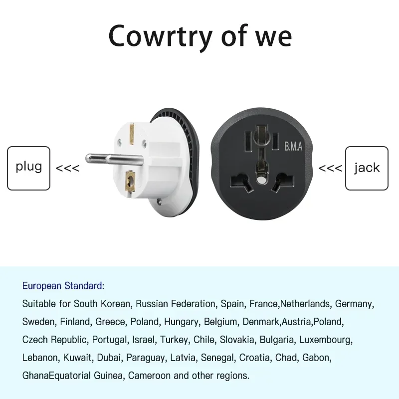  ÷ , FR AU US UK to EU AC   ,  Ƽ Ȩ ÷ ,   , 16A, 250V