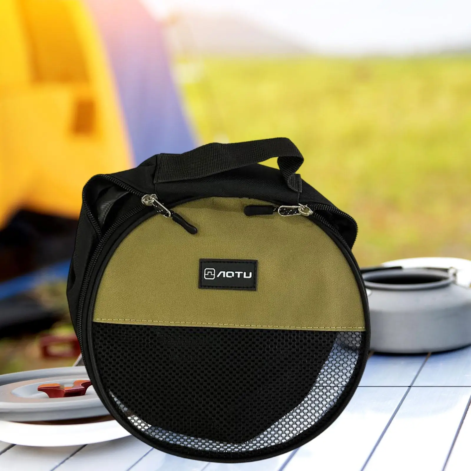 Dishes Storage Bag Tableware Large Capacity Dinnerware for Camp Kitchen BBQ