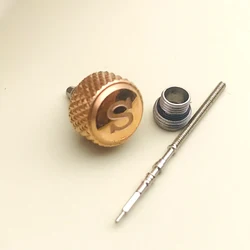 Engraved Screw - in Watch Crown with 'S' Signature - Includes Crown Tube and Stem (Rose Gold)