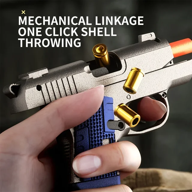 Mini 1911 Continuous Shell Throwing Toy Gun Education Model Empty Hanging Gun Soft Bullet Launcher Airsoft Small Pistol For Boy 3