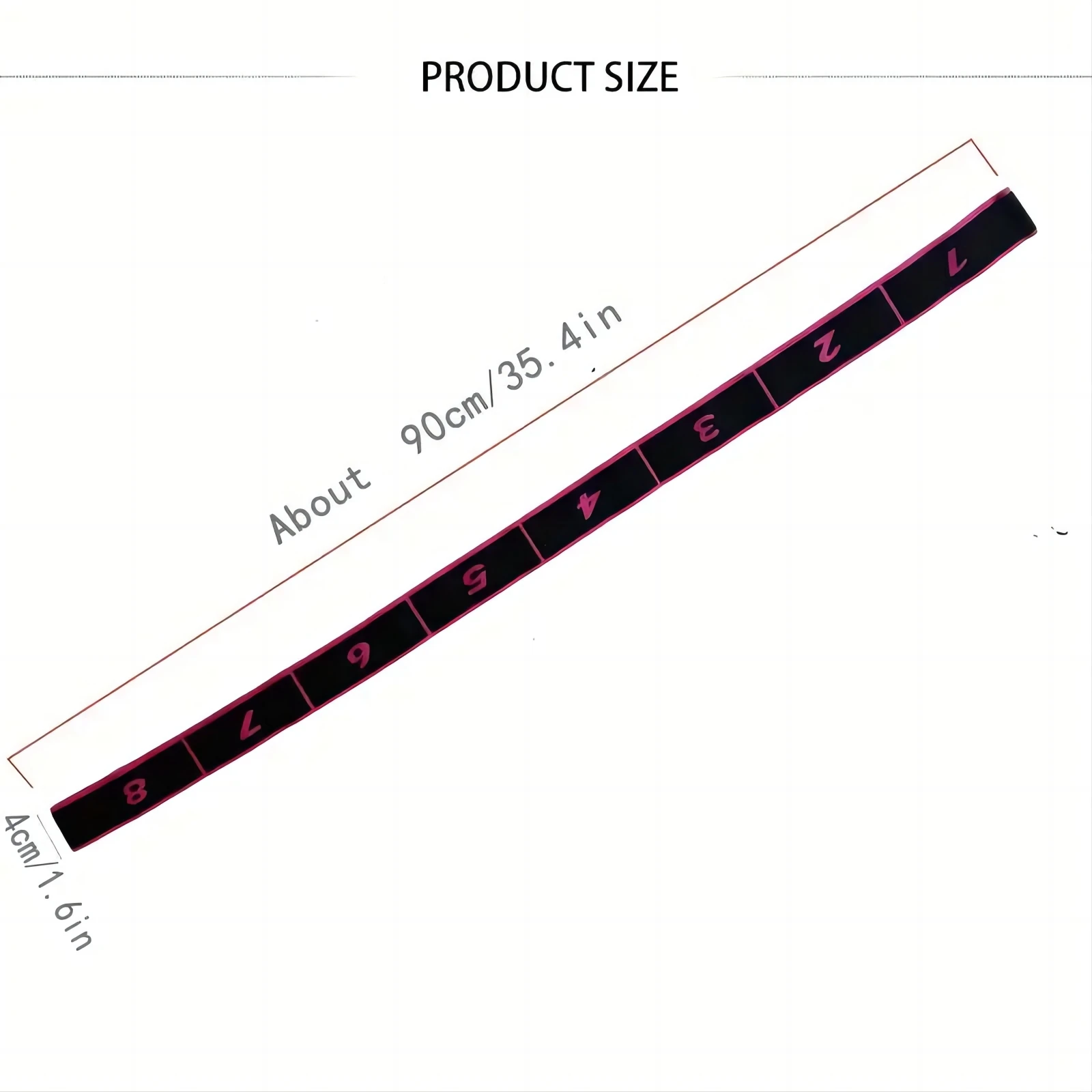 Fitness Resistance Band Fitness Accessories Yoga Stretching Band 8-segment Digital High Elasticity