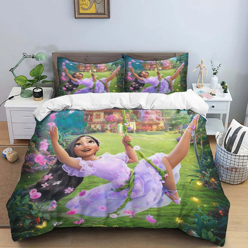 thumbnail image 1 of Disney Cartoon Encanto Print Three Piece Bedding Set Cover Set With Pillowcase Children or Adults for King Queen Full Twin Size, 1 of 5