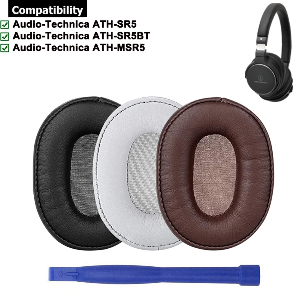 1 Pair Replacement Earpads Ear Pads Cushion Muffs Pillow Repair Parts for Audio-Technica ATH-SR5 ATH-SR5BT ATH-MSR5 Headphones