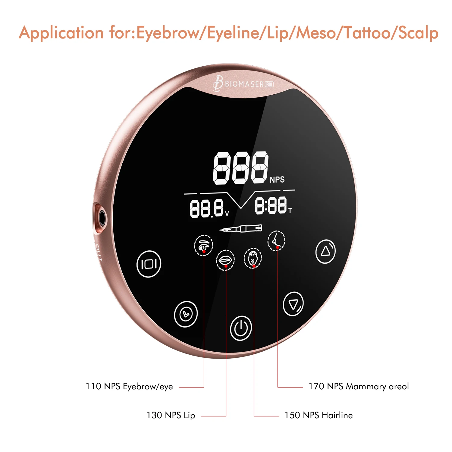 Biomaser P90 Dermografo Digital Tattoo Permanent Makeup Machine Pen/microblading Machine Set For Universal Cartridge Needle