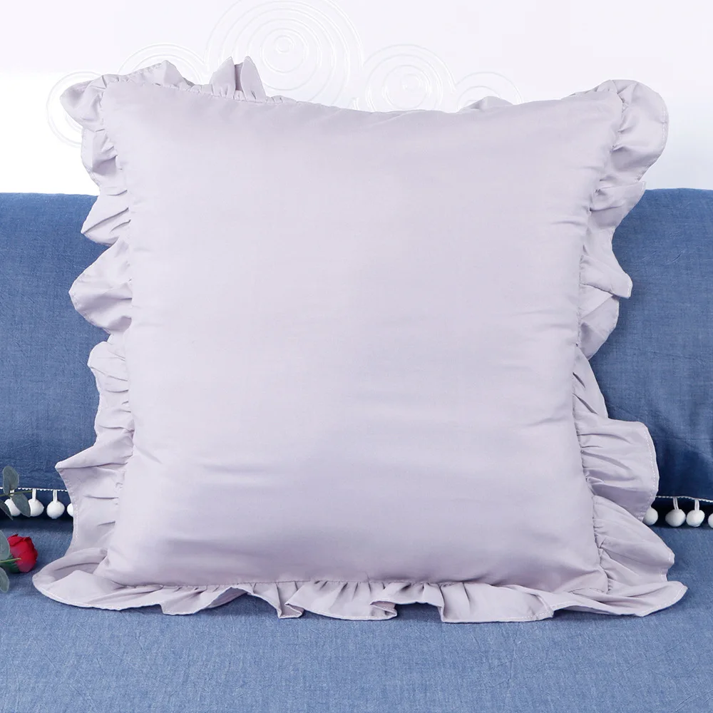 Vintage-Inspired Ruffled Pillowcase – Farmhouse French Shabby Chic Bedding Accent