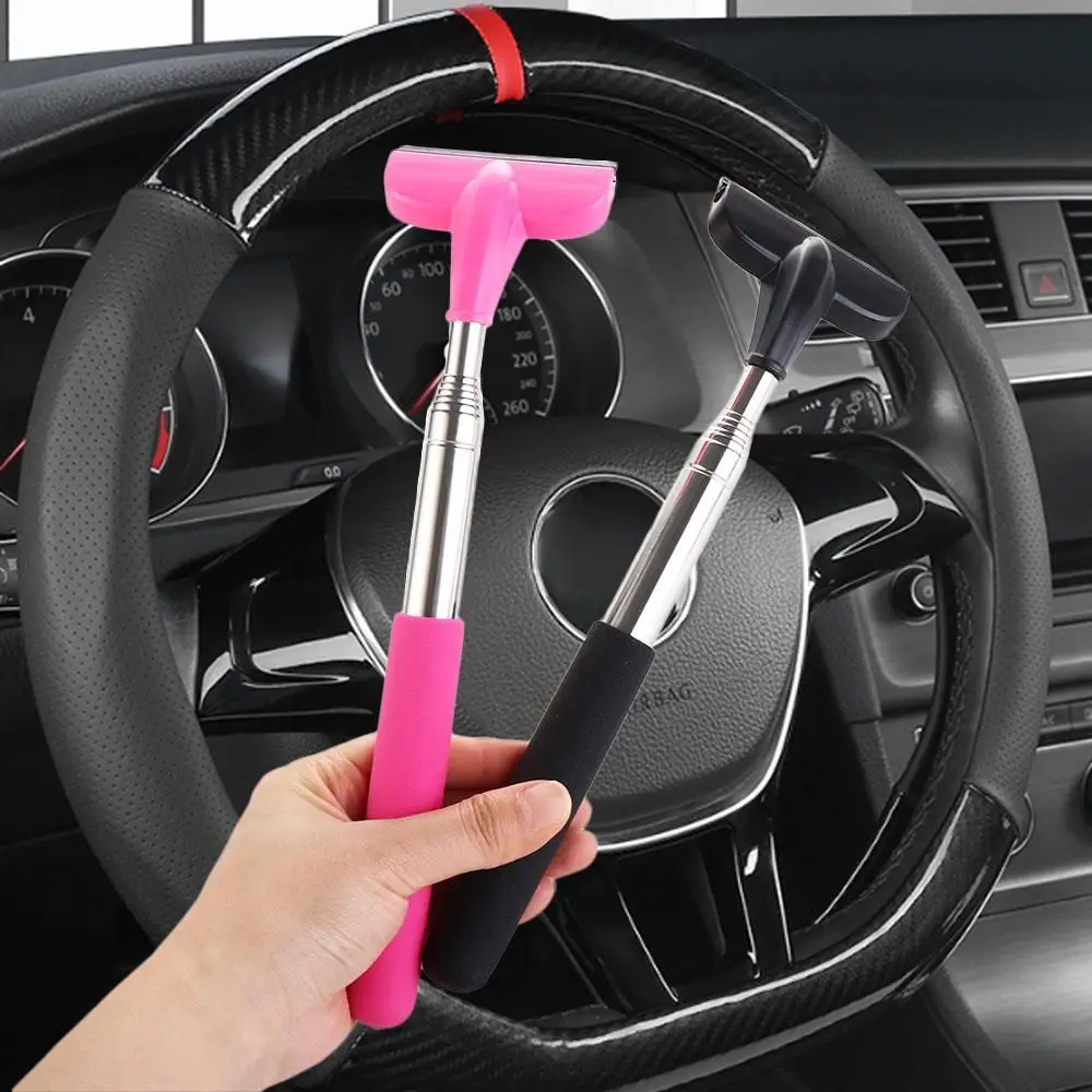 Portable Rainy Glass Window Cleaning Tool Wiper Extendable Handle Car Side Mirror  Squeegee Telescopic Rearview Mirror Squeegee - AliExpress