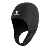 Adults 2mm Neoprene Head Cover Warm Cold-proof Sunscreen Anti Jellyfish Protective Diving Surfing Snorkeling Winter Swimming Cap 2