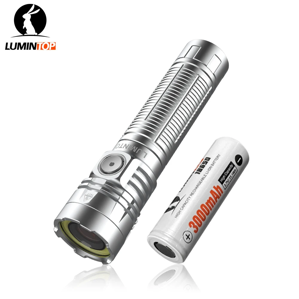 18650 LEP flashlight with COB LED red light Lumintop W1 with