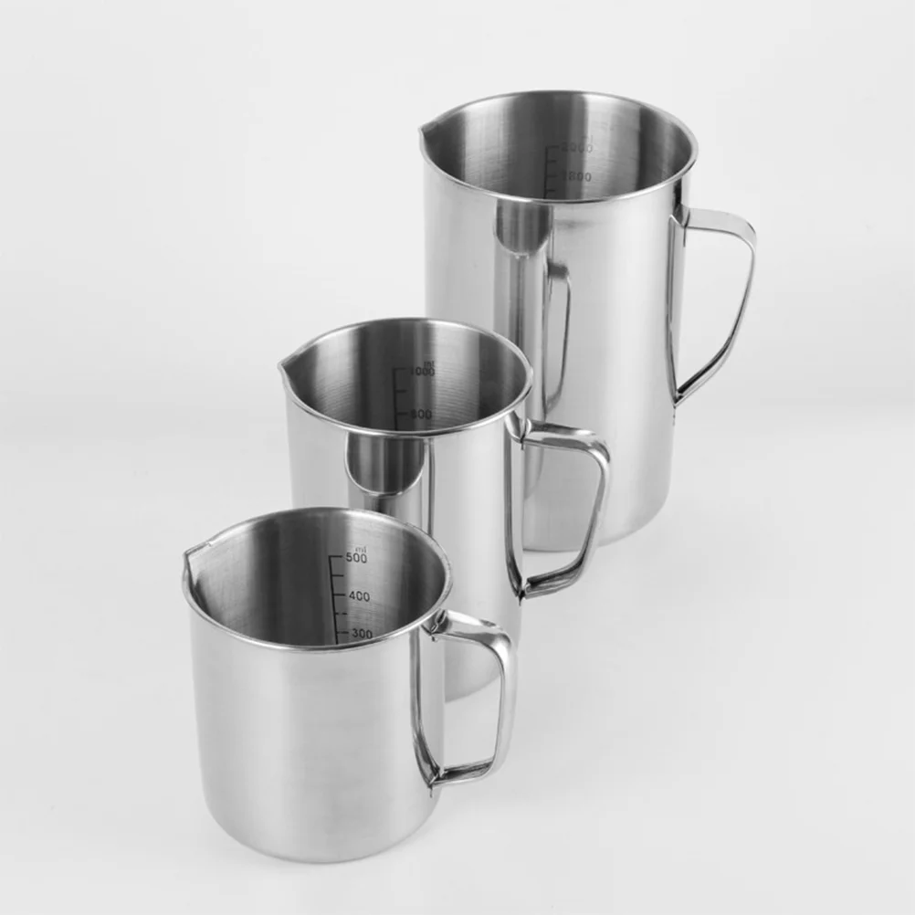 Milk Pitcher Laboratory Experimental Measuring Cup Beaker Coffee Mugs with Lids
