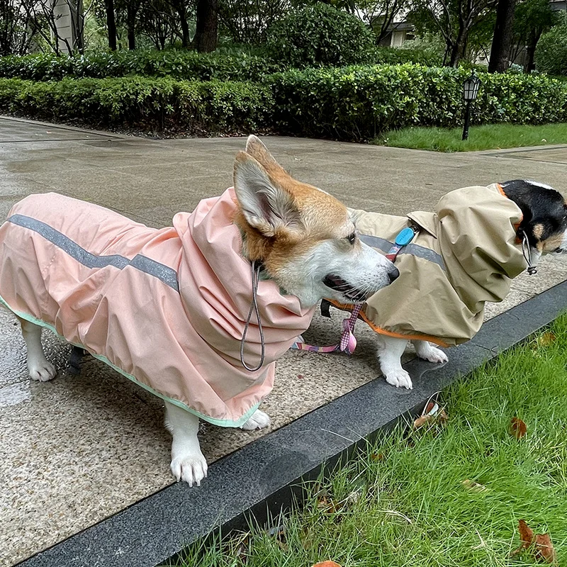 Pet Accessories YorkDog Clothes Rain Coat Dog Waterproof Dog Coat Jacket with Safety Reflective Strip Poncho Waterproof Raincoat