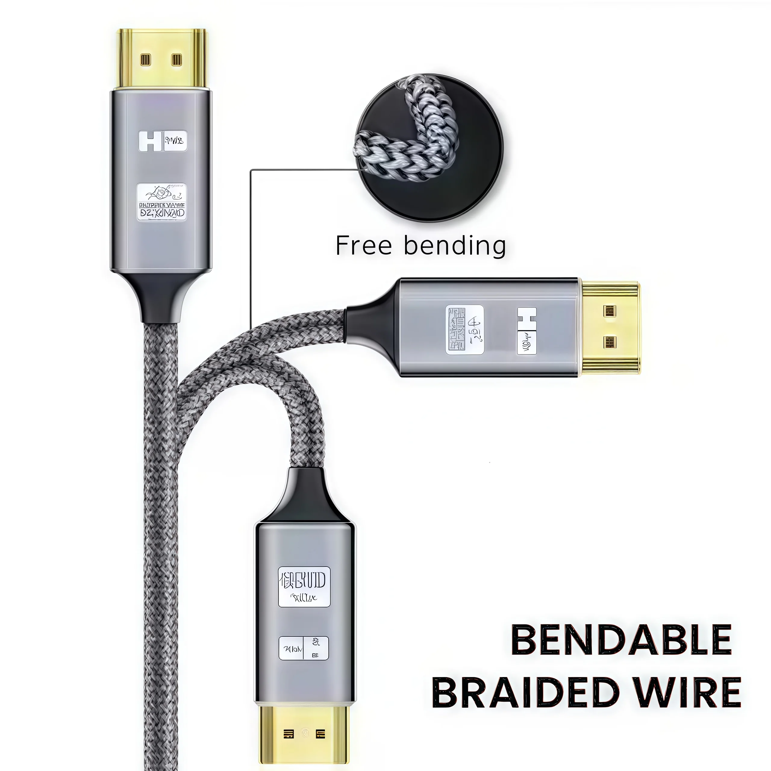 HDMI 2.0 Cable 4K HDR High Speed with Ethernet 3D/ARC/PS5/PS4/Xbox/Fire TV/Blu-ray Player Compatible