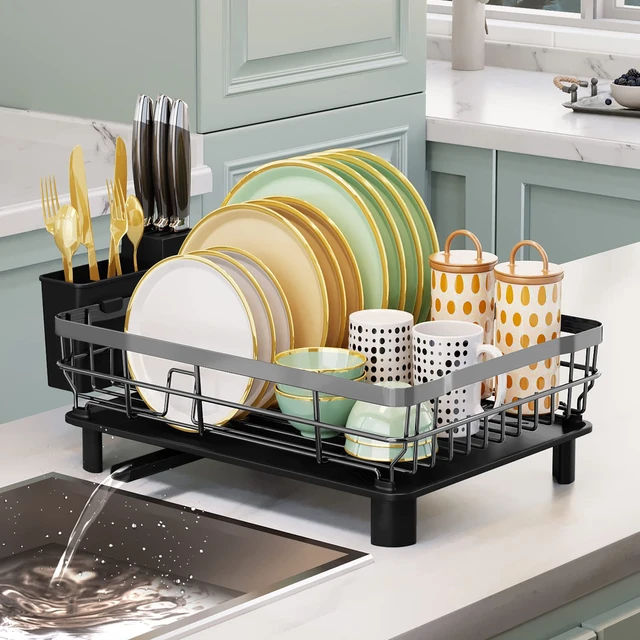 Dish Drying Rack- Space-Saving Dish Racks for Kitchen Counter, Stainless  Steel Drying Rack for Dishes, Knives, Spoons, Forks - AliExpress