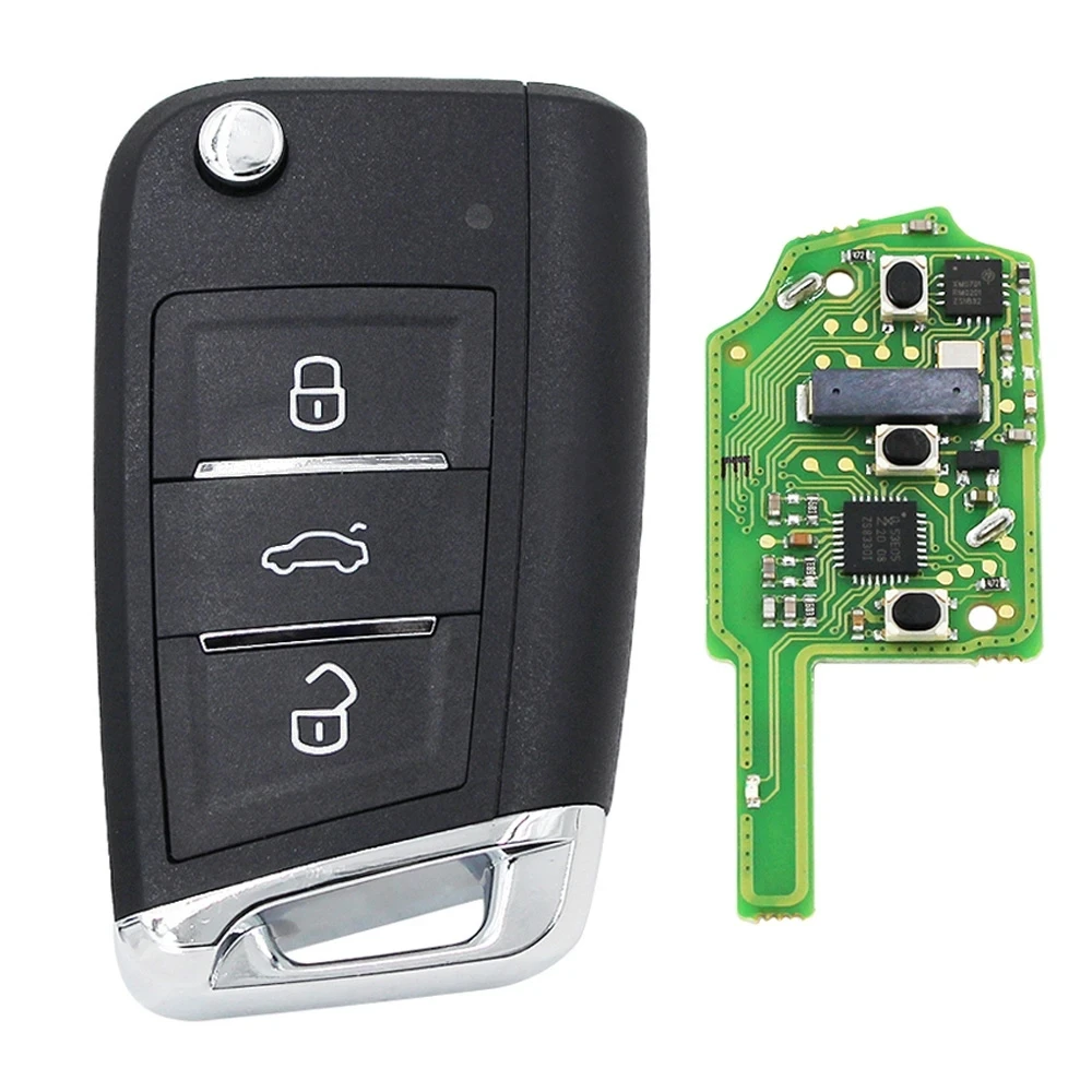 1-5pcs/lot Xhorse XSMQB1EN For V-W MQB Smart Proximity Remote Key XSMQB1EN 3 Buttons for VVDI2/VVDI Key Tool black