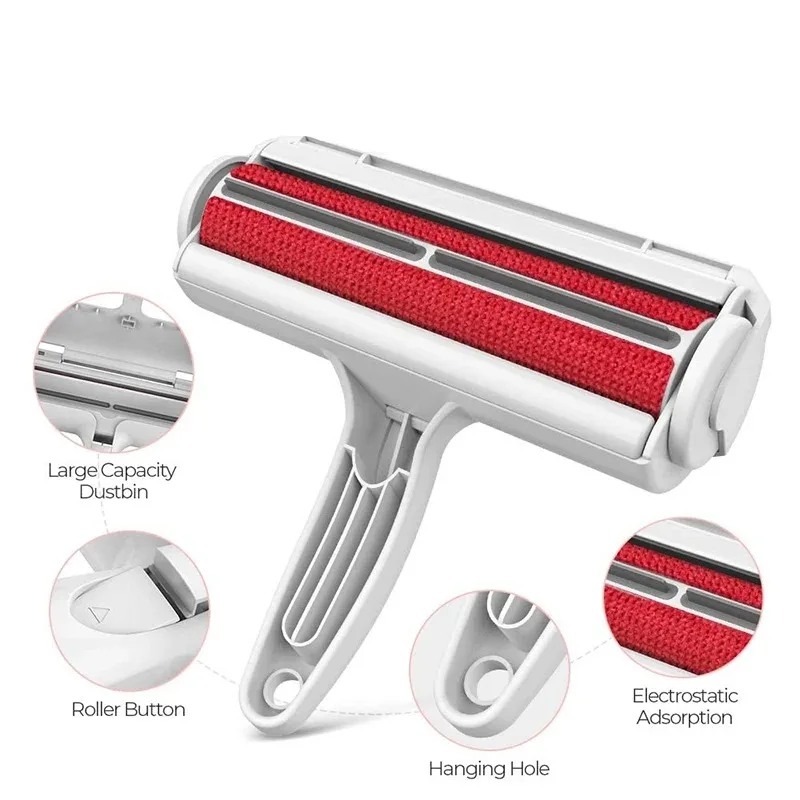 Pet Hair Remover Roller Pet Hair Remov Cleaning Removing Dog Cat Self Cleaning Lint Pet Hair Remover  One Hand Operate 2