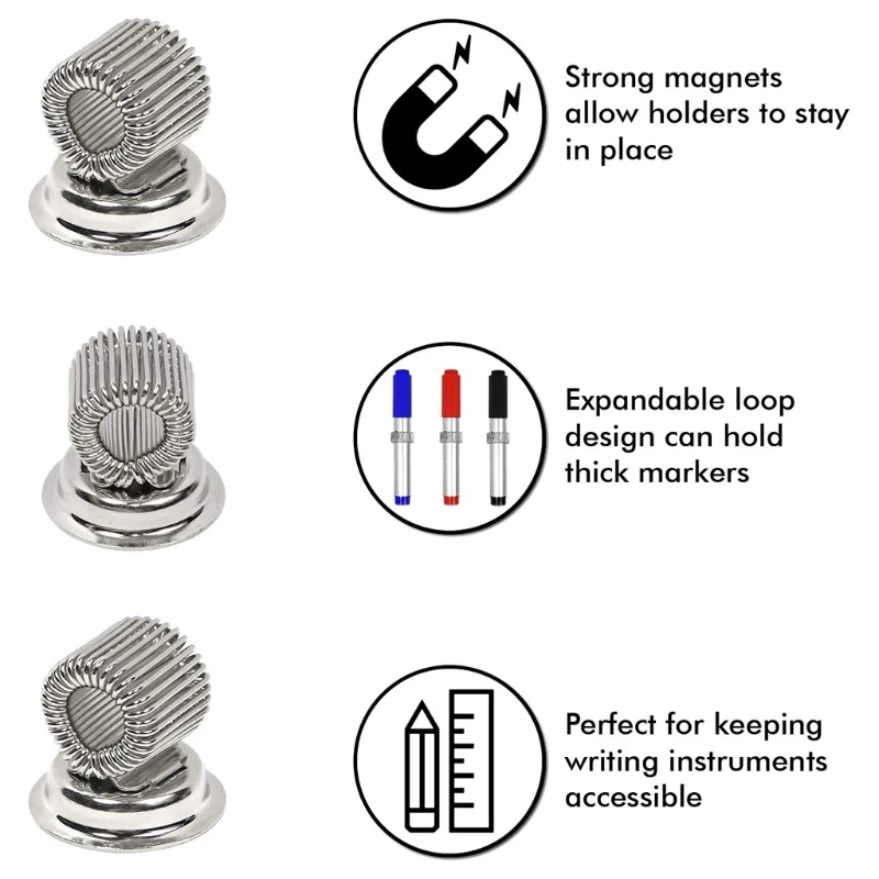 Magnet Pen Clips Holder Self Adhesive Organizer
