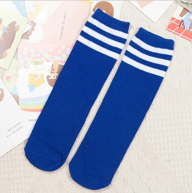 Kids Knee High Socks Girls Boys Football Stripes Cotton Sports School White Socks Skate Children Baby Long Tube Leg Warm 10