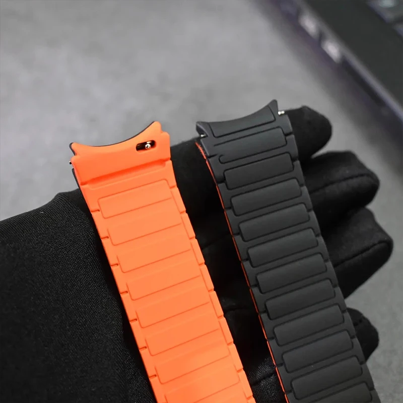 Silicone Magnetic No-Gap Sport Watch Strap Bracelet