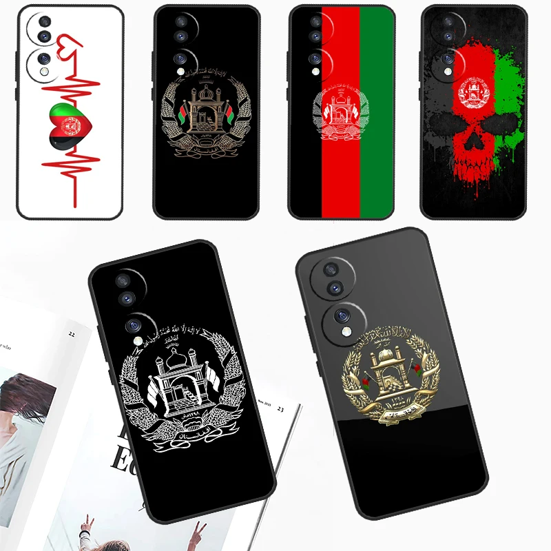 Afgano Afghanistan Flag Banner Case Per Honor Magic 6 5 Pro 50 70 90 Lite X6 X7 X8 X9 X6A X7A X8A X9A X8B X9B Cover Posteriore