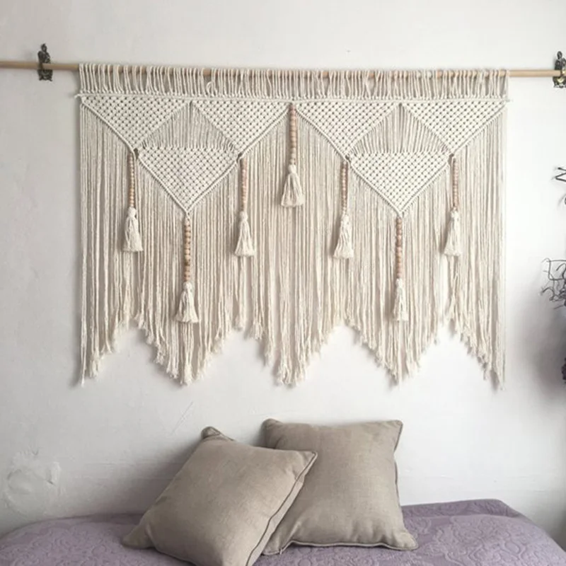 

Macrame Doorway Curtains Macrame Wall Hanging Window Curtain Panel Closet Room Divider Boho Wedding Decor Wedding Backdrop Decor