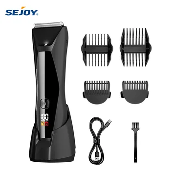 SEJOY Body Pubic Hair Trimmer for Men With Standing Recharge Dock,Balls Women Lady Shaver Hair Removal Bikini Trimmer 1