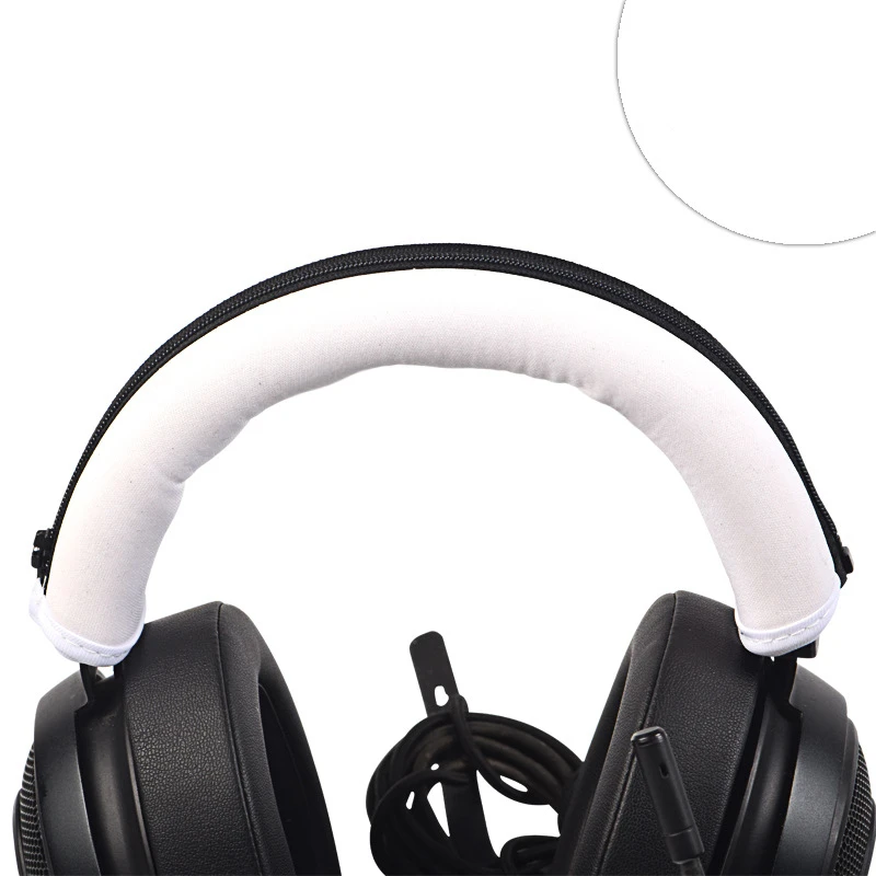 Razer Kraken Pro V2 헤드폰 게임용 헤드 빔 지퍼 커버 교체 용 고품질 폼 이어 패드 쿠션 헤드 밴드