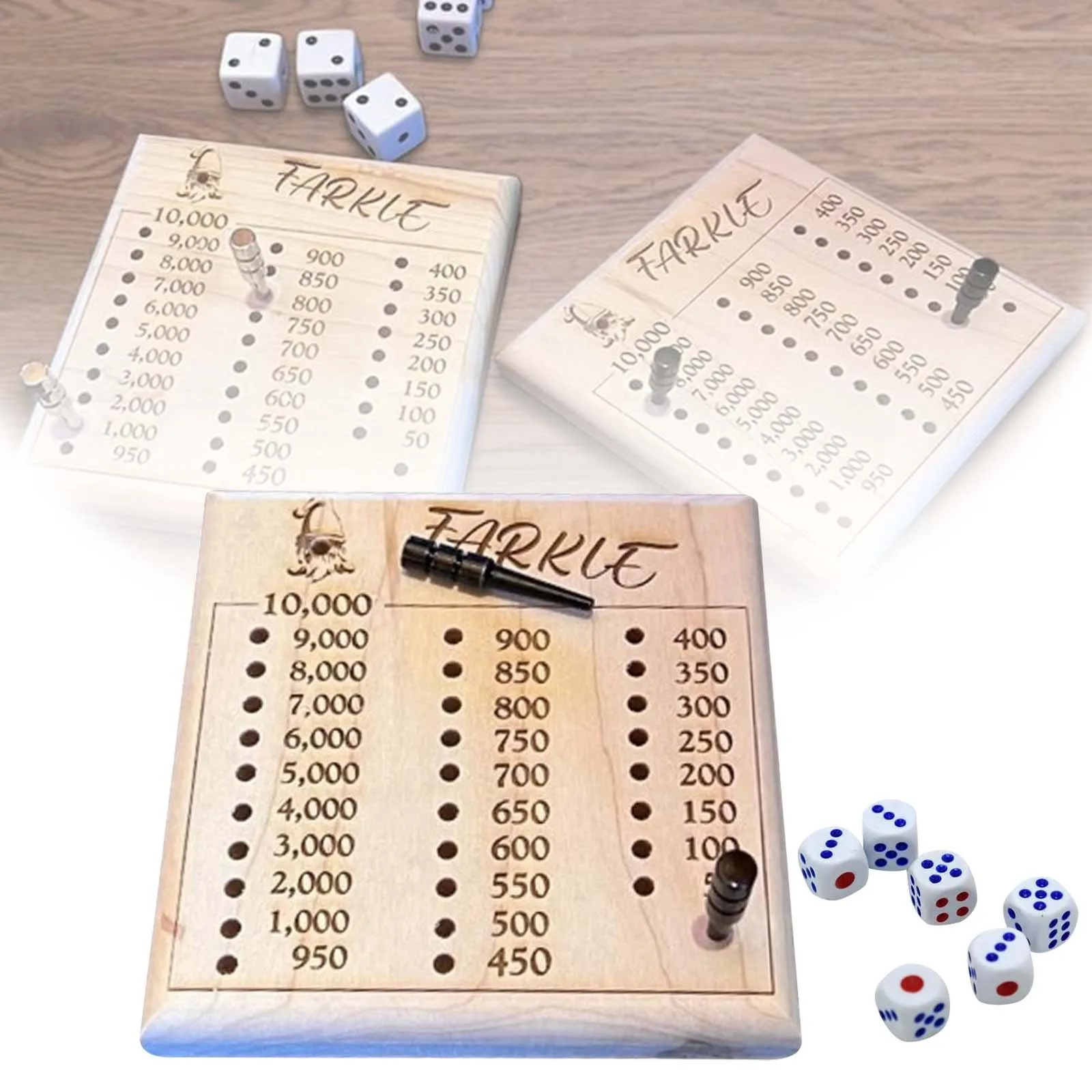 Chaos Daemons Classic Dice Tray Classic Dice Game With 15cm Wood Tray 1 Set Of 6 Pearl 4 Marker Holder For The
