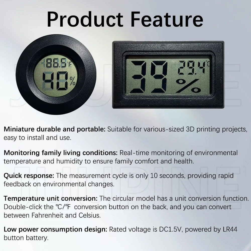 Hygrometer/Thermometer For Filament Dryer Box Airtight Moisture-Resistant Real-Time Monito thumbnail 10