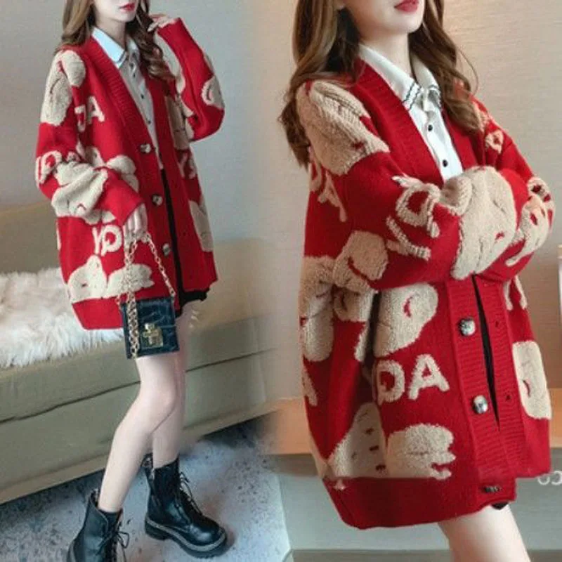 Pregnant Women Autumn/Winter Cardigan Sweater Fashion Spring New Pregnant Women'S Knitted Sweater Outerwear Fashion