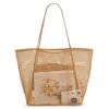 Mesh single shoulder tote bag for women, hand-held for washing, swimming, clothing storage, beach bag 1