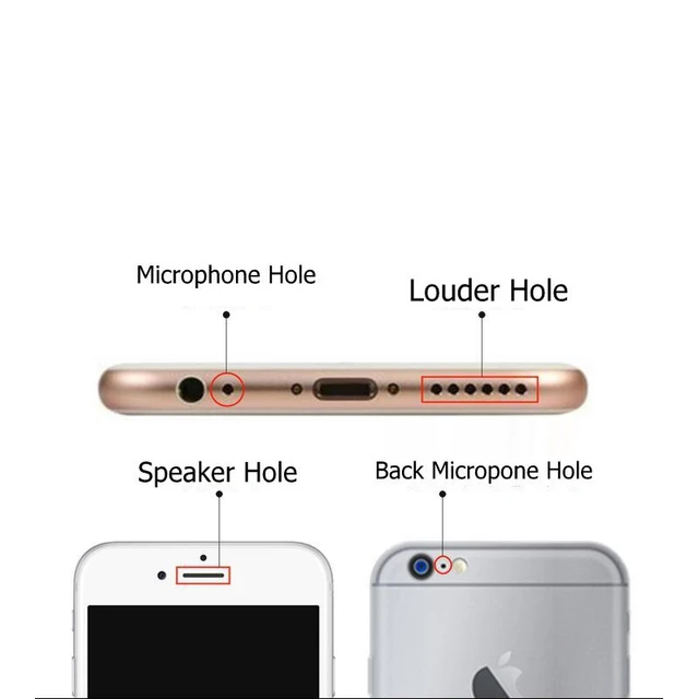 Where is the microphone on iPhone 12 located? - Descriptive Audio