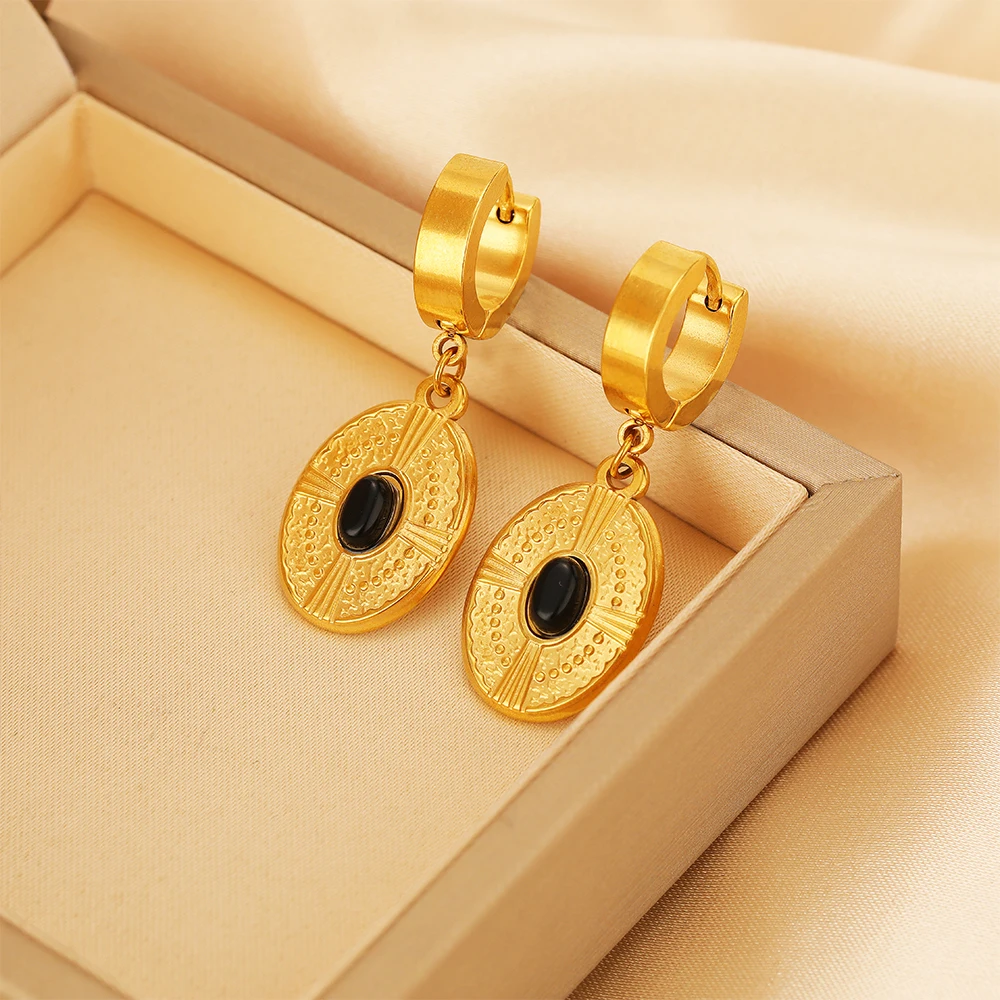 10 Stücke Edelstahl Mode Creolen Runde Ohrstecker mit Schleife für DIY Männer Schmuck Erkenntnisse Ohrring Komponenten Großhandel – Detail 5