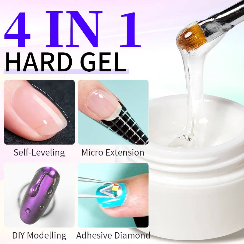 BOZLIN15mlClearSelfLevelingGelNailPolishUVLEDSemiPermanent